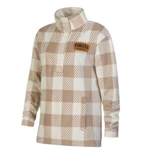 Rivalry Threads Indiana IU Hoosiers Plaid Fleece Pullover Warm Cozy Women's Med‎